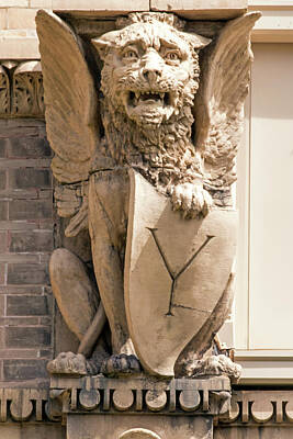 Ira Marcus Royalty-Free and Rights-Managed Images - Gargoyle at Yerkes Observatory  by Ira Marcus