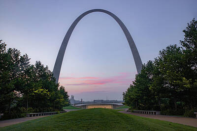 Landscapes Royalty-Free and Rights-Managed Images - Gateway Arch Morning Landscape - Saint Louis Missouri by Gregory Ballos