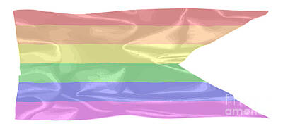 Vintage State Flags - Gay Pride Flag by Bigalbaloo Stock