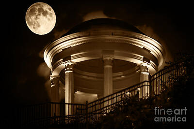 Tracy Brock Royalty-Free and Rights-Managed Images - Gazebo by Moonlight by Tracy Brock