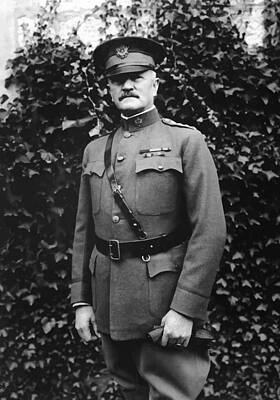 Best Sellers - Landmarks Mixed Media Royalty Free Images - General John J. Pershing Royalty-Free Image by War Is Hell Store