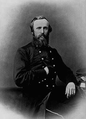 Portraits Photos - General Rutherford B. Hayes - Civil War by War Is Hell Store