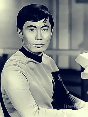 Actors Digital Art - George Takei, Sulu, Star Trek by Esoterica Art Agency