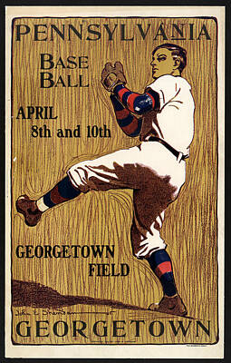 Royalty-Free and Rights-Managed Images - George Town - Baseball - Pennsylvania - Vintage Advertising Poster by Studio Grafiikka