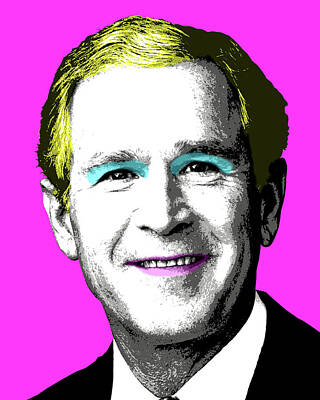 Politicians Digital Art Royalty Free Images - George W Monroe - Pink Royalty-Free Image by Gary Hogben