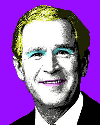 Politicians Digital Art Royalty Free Images - George W Monroe - Purple Royalty-Free Image by Gary Hogben