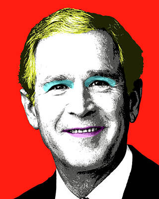 Politicians Digital Art Royalty Free Images - George W Monroe - Red Royalty-Free Image by Gary Hogben