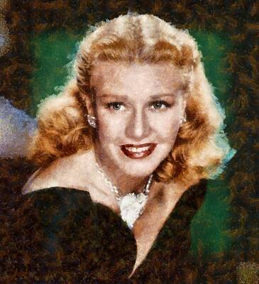 Actors Royalty-Free and Rights-Managed Images - Ginger Rogers Hollywood Actress and Dancer by Esoterica Art Agency