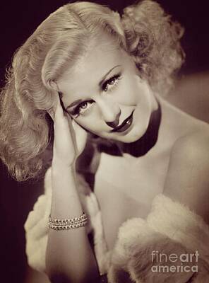 Actors Photos - Ginger Rogers, Vintage Movie Star by Esoterica Art Agency