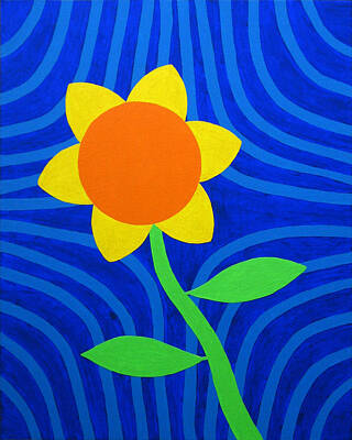 Sunflowers Paintings - Girasol by Oliver Johnston