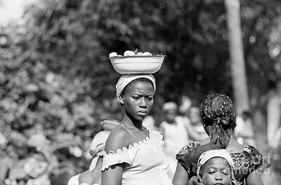 Vintage Jaquar - Girl in the marketplace, Ivory Coast by The Harrington Collection