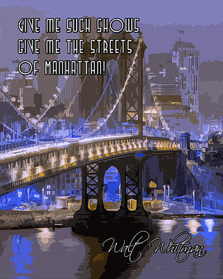Cities Paintings - Give me the streets of Manhattan by AM FineArtPrints