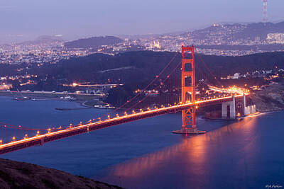 City Lights - Golden Gate in Golden Hours by Alexander Fedin