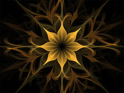 Luck Of The Irish - Golden Lotus Swirls by Barbara A Lane