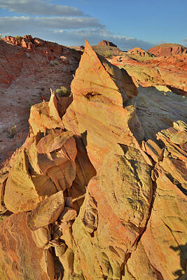 Conde Nast Fashion Royalty Free Images - Golden Pyramid of Sandstone in Valley of Fire Royalty-Free Image by Ray Mathis