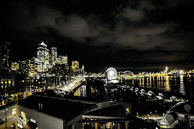 Landscapes Royalty-Free and Rights-Managed Images - Golden Seattle by Aparna Tandon