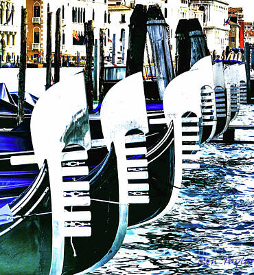 Watercolor Sea Shells Royalty Free Images - Gondolas Royalty-Free Image by Ron Taylor