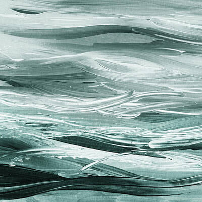 Abstract Landscape Paintings - Gorgeous Grays Abstract Interior Decor V by Irina Sztukowski