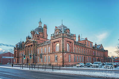 Botanical Farmhouse Royalty Free Images - Govan Town Hall Right Side View Royalty-Free Image by Antony McAulay