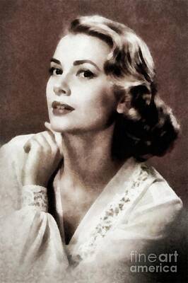 Musicians Royalty Free Images - Grace Kelly, Actress, by JS Royalty-Free Image by Esoterica Art Agency