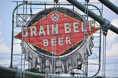 Beer Photos - Grain Belt Beer Sign by Larry Johnston