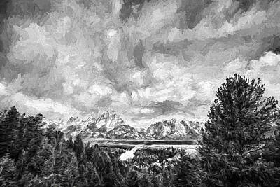 Mountain Digital Art - Gran Treetons III by Jon Glaser