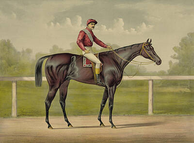 Recently Sold - Sports Paintings - Grand Racer Kingston - Vintage Horse Racing by War Is Hell Store