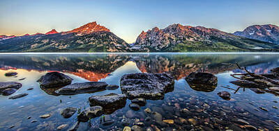 Enso Paintings - Grand Teton Jenny Lake Sunrise HDR by Josh Bryant