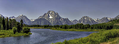 Reptiles Photo Royalty Free Images - Grand Tetons from Oxbow Royalty-Free Image by Alan Toepfer