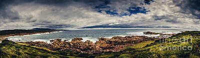 Beach Photos - Granville Tasmania Panoramic by Jorgo Photography