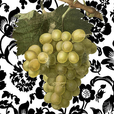Wine Painting Rights Managed Images - Grapes Suzette II Royalty-Free Image by Mindy Sommers
