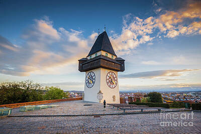Country Road - Graz Clock Tower by JR Photography