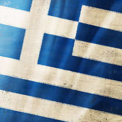 Football Photo Rights Managed Images - Greece flag Royalty-Free Image by Setsiri Silapasuwanchai