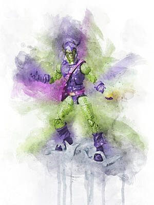 Comics Royalty Free Images - Green Goblin Royalty-Free Image by Aged Pixel