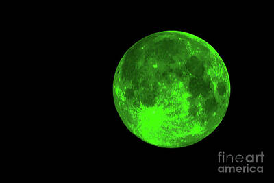 Laundry Room Signs - Green Moon by Aidao Art