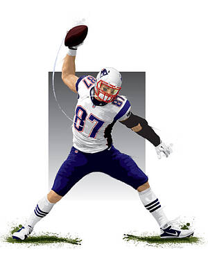 Football Rights Managed Images - Gronk Royalty-Free Image by Scott Weigner