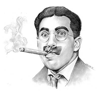 Portraits Drawings - Groucho by Greg Joens