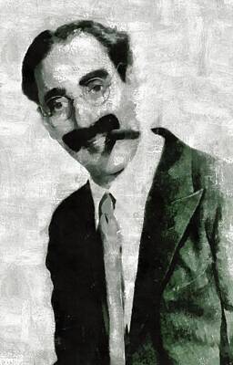 Actors Paintings - Groucho Marx by Esoterica Art Agency
