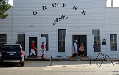 Black And White Beach Royalty Free Images - Gruene Hall Royalty-Free Image by Leah Cimmelli-Orfini