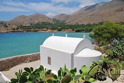 Modern Sophistication Minimalist Abstract - Halki island chapel by David Fowler