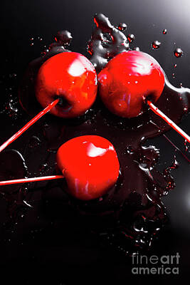 Food And Beverage Photos - Halloween toffee apples by Jorgo Photography