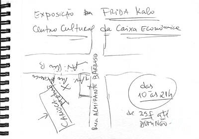 Achieving - hand-written map. Navigation. Rio de Janeiro. February, 2016 by Tasha Chernyavskaya
