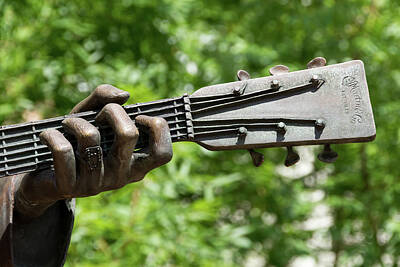 Musician Photo Royalty Free Images - Hank Williams Hand and Guitar Royalty-Free Image by Debra Martz