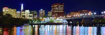 Andy Fisher Test Collection Royalty Free Images - Hartford Night Lights Pano Royalty-Free Image by Frozen in Time Fine Art Photography