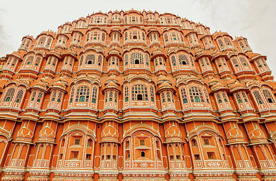 Airplane Paintings Royalty Free Images - Hawa Mahal - Jaipur - Rajasthan - India Royalty-Free Image by Tony Crehan
