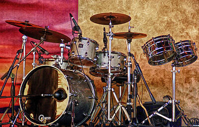 Music Photos - HDR Drum Set by Aimee L Maher ALM GALLERY