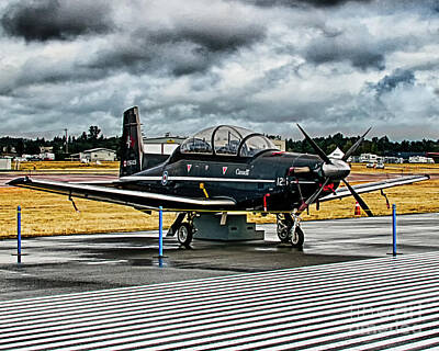 Bath Time - HDR of Harvard II Under the Abbotsford Airshow Overcast by Joe Kunzler
