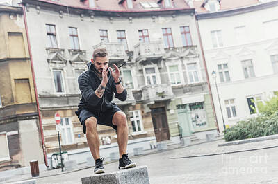 Athletes Photos - Healthy routine with city surroundings. by Michal Bednarek