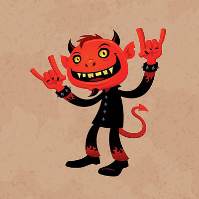 Music Royalty-Free and Rights-Managed Images - Heavy Metal Devil by John Schwegel