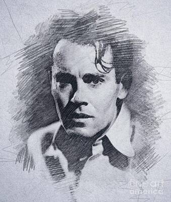 Musicians Drawings Royalty Free Images - Henry Fonda, Vintage Actor Royalty-Free Image by Esoterica Art Agency